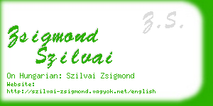 zsigmond szilvai business card